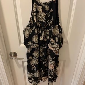 Black floral dress